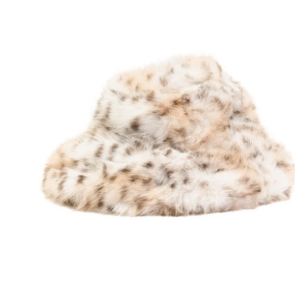 NWT ⚜️🤎⚜️ House of Harlow 1960 Leopard Faux Fur Bucket Hat - Picture 3 of 9